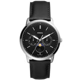 FOSSIL NEUTRA FS5904 BLACK LEATHER MEN WATCH