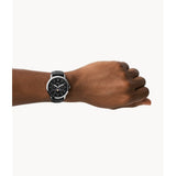 FOSSIL NEUTRA FS5904 BLACK LEATHER MEN WATCH