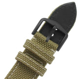 Fossil Black Dial And Brown Nylon Strap Men Watch FS5917