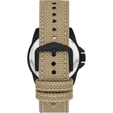 Fossil Black Dial And Brown Nylon Strap Men Watch FS5917