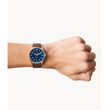 FOSSIL FS5923 BROWN LEATHER MENS WATCH