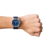 FOSSIL FS5924 BLUE LEATHER MEN WATCH