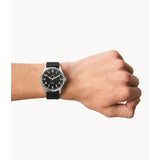 FOSSIL FS5926 BLACK LEATHER MEN WATCH