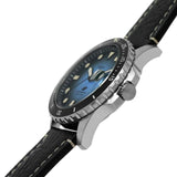 Fossil Blue Dial Black Leather Strap Men Watch FS5960P