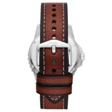 Fossil Green Dial And Brown Leather Unisex Watch FS5961P