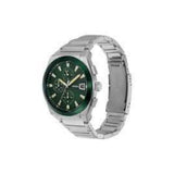 Fossil Green Dial And Silver Stainless Steel Men Watch FS5964