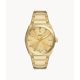 Fossil Tree Hands Gold Dial And Stainless Steel Strap Men Watch FS5965