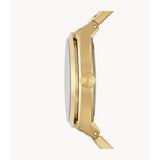 Fossil Tree Hands Gold Dial And Stainless Steel Strap Men Watch FS5965