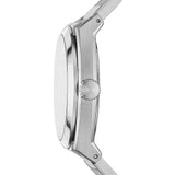 Fossil Red Dial Silver Stainless Steel Strap Men Watch FS5984