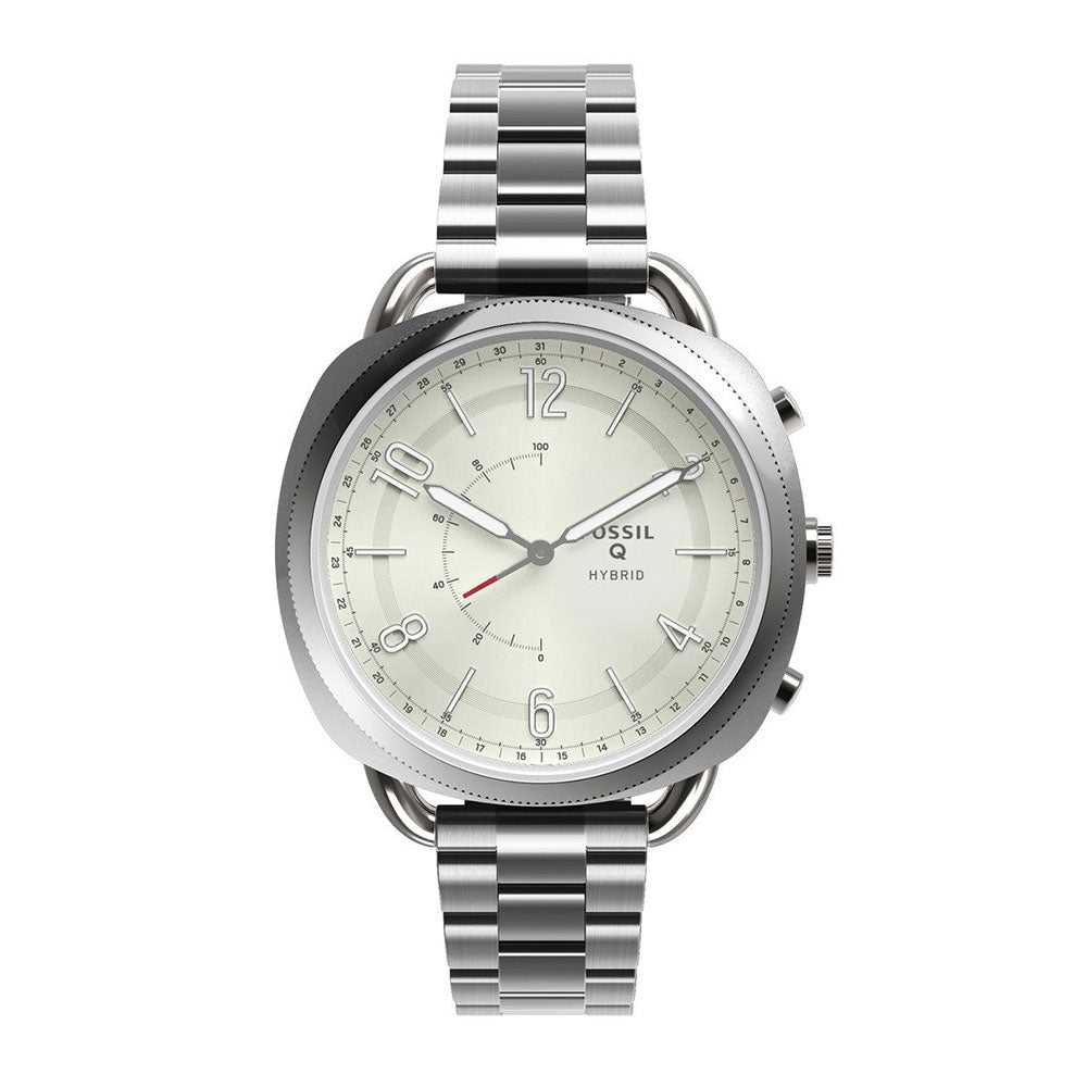 FOSSIL REFURBISHED Q ACCOMPLICE DIGITAL SILVER STAINLESS STEEL FTW1202 HYBRID SMARTWATCH - H2 Hub Watches