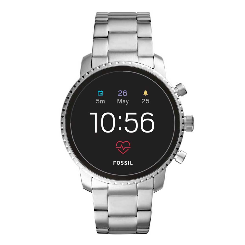 FOSSIL Q EXPLORIST DIGITAL SILVER STAINLESS STEEL HR FTW4011 SMARTWATCH - H2 Hub Watches