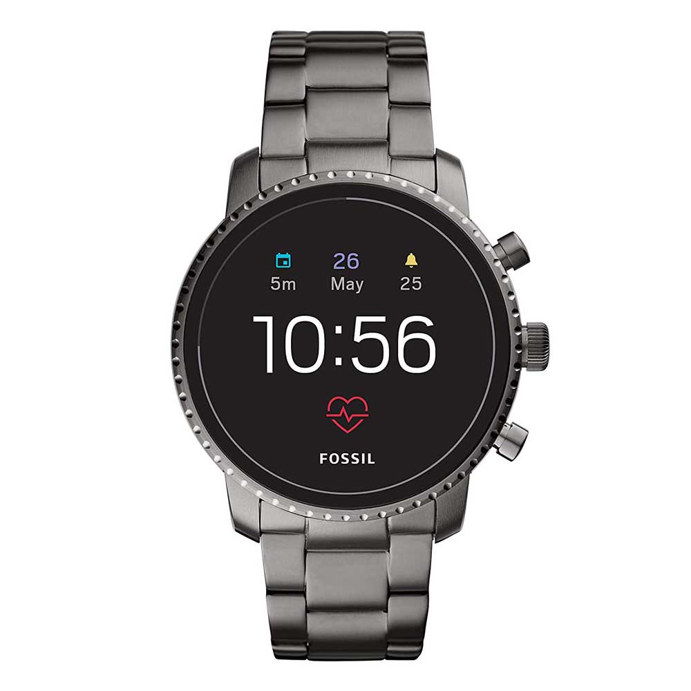 FOSSIL Q EXPLORIST DIGITAL GREY STAINLESS STEEL HR FTW4012 SMARTWATCH - H2 Hub Watches