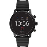 FOSSIL Q EXPLORIST HR DIGITAL BLACK STAINLESS STEEL FTW4018 SILICONE STRAP SMARTWATCH