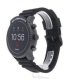 FOSSIL Q EXPLORIST HR DIGITAL BLACK STAINLESS STEEL FTW4018 SILICONE STRAP SMARTWATCH