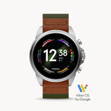 FOSSIL FTW4068 BROWN LEATHER MEN  SMARTWATCH