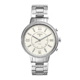 FOSSIL HYBRID SMARTWATCH Q VIRGINIA DIGITAL SILVER STAINLESS STEEL FTW5009 WOMEN'S WATCH - H2 Hub Watches