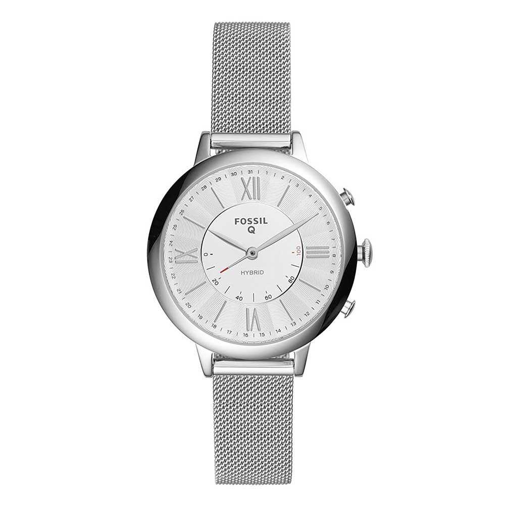 FOSSIL Q JACQUELINE DIGITAL SILVER STAINLESS STEEL FTW5019 HYBRID SMARTWATCH - H2 Hub Watches