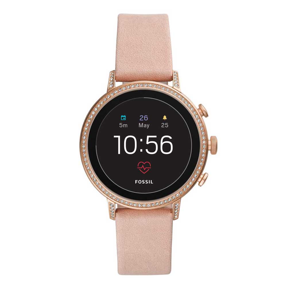 FOSSIL Q VENTURE HR STAINLESS STEEL FTW6015 BLUSH HYBRID WOMEN SMARTWATCH - H2 Hub Watches
