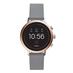 FOSSIL Q VENTURE HR STAINLESS STEEL FTW6016 GREY SILICONE HYBRID WOMEN SMARTWATCH - H2 Hub Watches