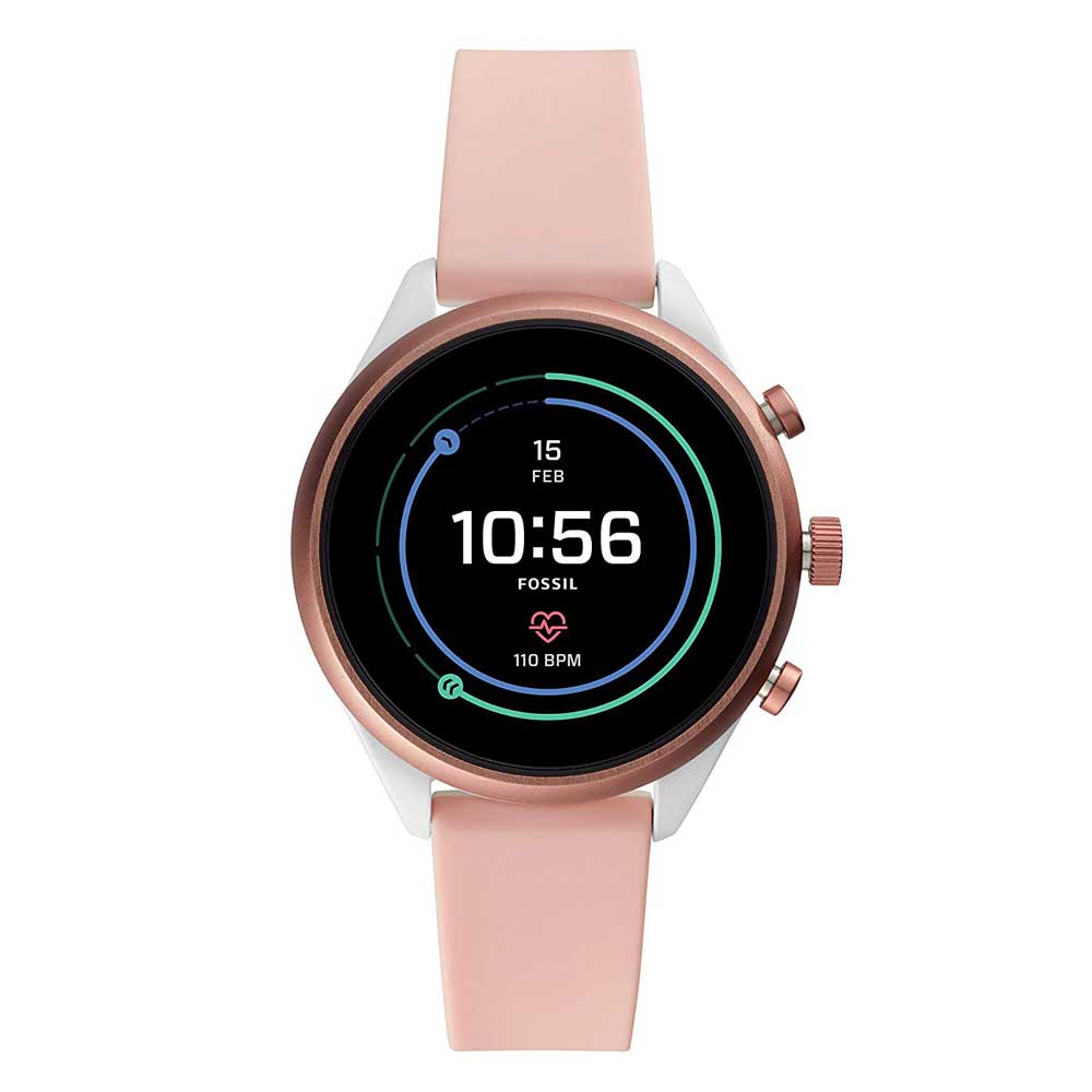 FOSSIL Q GEN 4 SPORT HEART RATE FTW6022 BLUSH SILICONE TOUCH SCREEN WOMEN SMARTWATCH - H2 Hub Watches