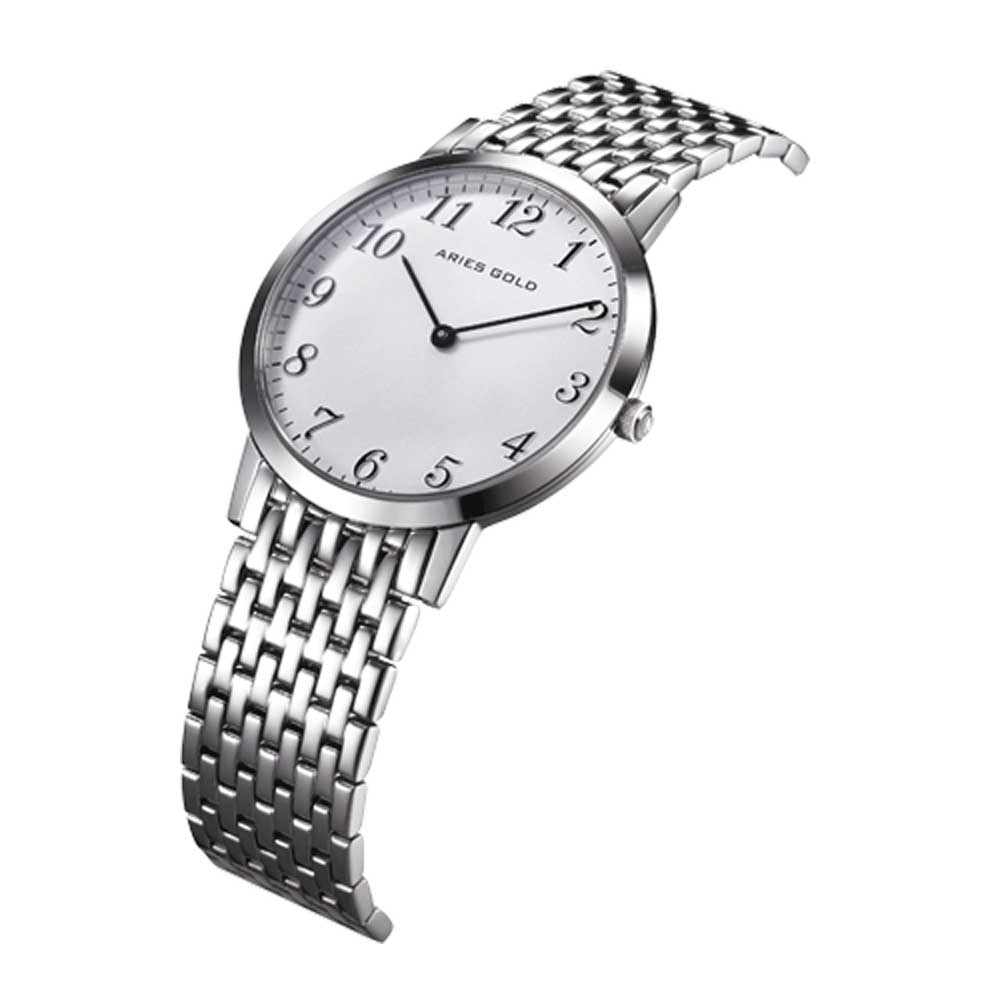 ARIES GOLD HERITAGE MASTER SILVER STAINLESS STEEL G 1009 S-NUM WOMEN'S WATCH - H2 Hub Watches