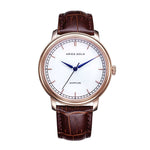 ARIES GOLD ANALOG QUARTZ STAINLESS STEEL G 1012Z RG-W ROSE GOLD LEATHER STRAP MEN'S WATCH - H2 Hub Watches