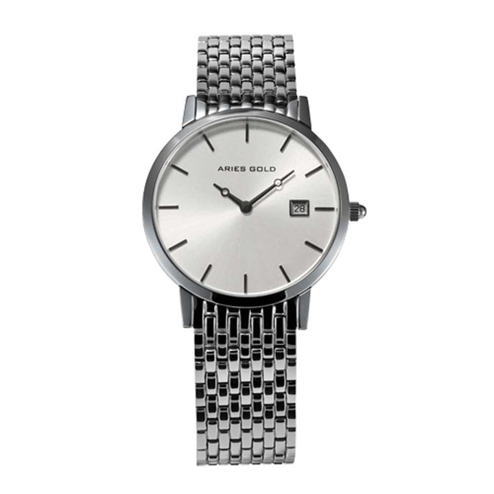 ARIES GOLD HERITAGE MASTER  SILVER STAINLESS STEEL G 1017Z S-S MEN'S WATCH - H2 Hub Watches