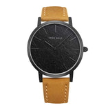 ARIES GOLD URBAN SANTOS BLACK STAINLESS STEEL G 1022 BK-BKME BROWN LEATHER STRAP WOMEN'S WATCH - H2 Hub Watches