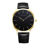 ARIES GOLD URBAN SANTOS G 1022 G-BK BLACK LEATHER STRAP MEN'S WATCH - H2 Hub Watches