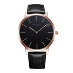ARIES GOLD URBAN SANTOS ROSE GOLD STAINLESS STEEL G 1022 RG-BK BLACK LEATHER STRAP MEN'S WATCH - H2 Hub Watches