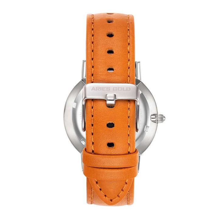 ARIES GOLD URBAN SANTOS G 1022 S-W BROWN LEATHER STRAP UNISEX'S WATCH - H2 Hub Watches