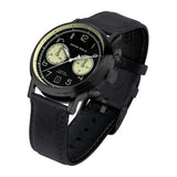 ARIES GOLD URBAN JOURNEY G 1025 BK-BKBEI BLACK LEATHER STRAP MEN'S WATCH - H2 Hub Watches