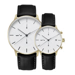 ARIES GOLD VENTURER G 1033 & L 1034 G-W CHRONOGRAPH COUPLE SET - H2 Hub Watches