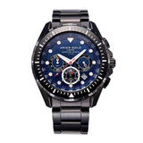 ARIES GOLD CHRONOGRAPH ATLANTIC BLACK STAINLESS STEEL G 7002 BK-BU MEN'S WATCH - H2 Hub Watches