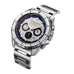 ARIES GOLD CHRONOGRAPH ATLANTIC SILVER STAINLESS STEEL G 7002 S-S MEN'S WATCH - H2 Hub Watches