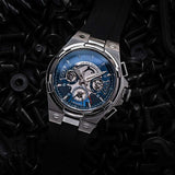 ARIES GOLD ANALOG LIGHTNING STAINLESS STEEL G 7003 S-BUS BLACK RUBBER STRAP MEN'S WATCH - H2 Hub Watches