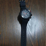 ARIES GOLD CHRONOGRAPH VENTURER STAINLESS STEEL G-7012Z-BK-R BLACK SILICONE STRAP MEN'S WATCH - H2 Hub Watches