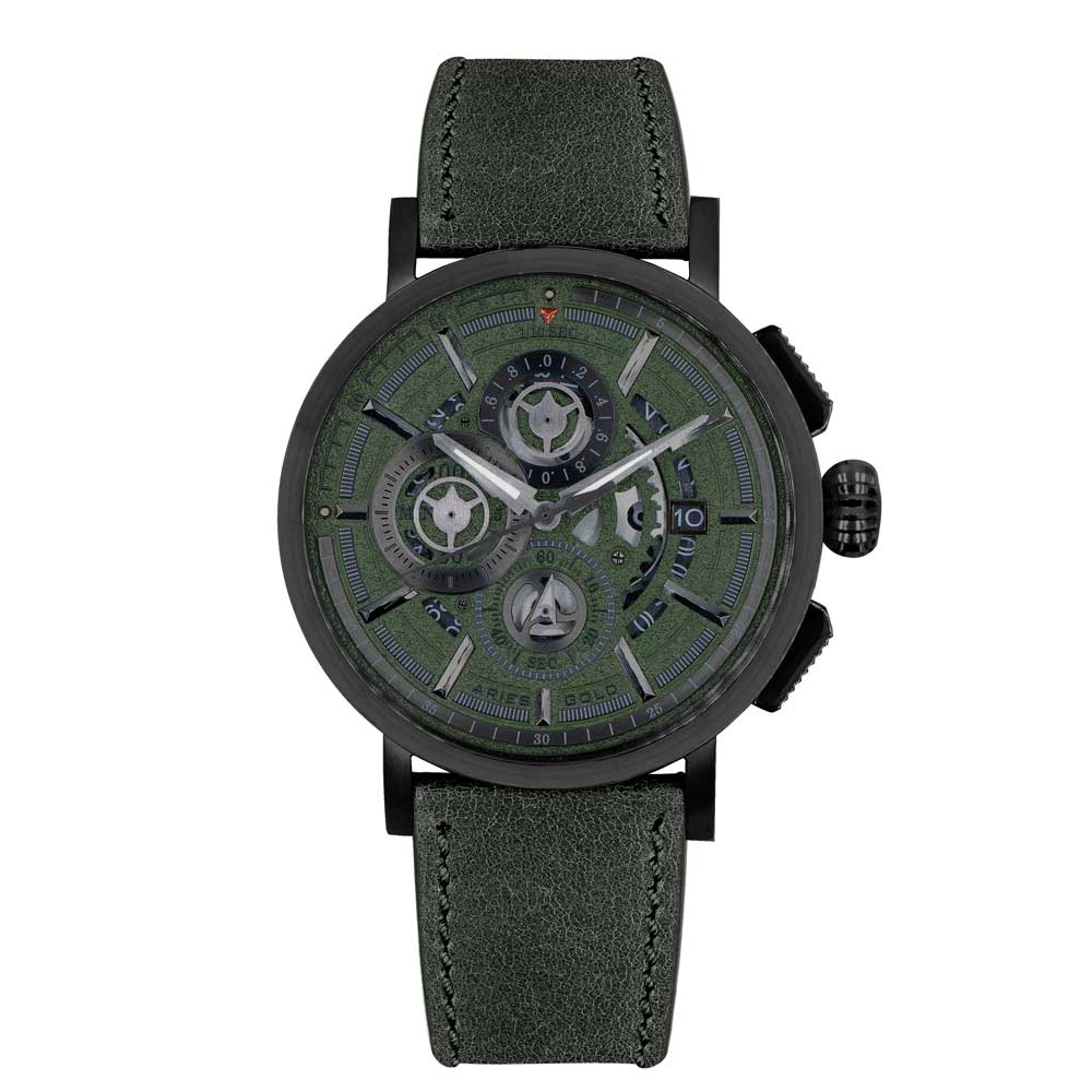 ARIES GOLD HAWK G 7018 BK-GN MEN'S WATCH - H2 Hub Watches
