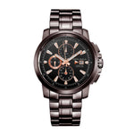 ARIES GOLD INSPIRE CONTENDER COFFEE STAINLESS STEEL G 7301 CF-BKRG MEN'S WATCH - H2 Hub Watches