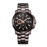 ARIES GOLD INSPIRE CONTENDER COFFEE STAINLESS STEEL G 7301 CF-BKRG MEN'S WATCH - H2 Hub Watches
