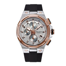 ARIES GOLD KING TWO-TONE STAINLESS STEEL G 7311 2TR-SRG HI-TECH BLACK SYNTHETIC STRAP MEN'S WATCH - H2 Hub Watches