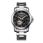 ARIES GOLD AUTOMATIC INFINUM FORZA SILVER STAINLESS STEEL G 9001 S-BK MEN'S WATCH - H2 Hub Watches
