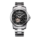 ARIES GOLD AUTOMATIC INFINUM FORZA SILVER STAINLESS STEEL G 9001 S-BK MEN'S WATCH - H2 Hub Watches