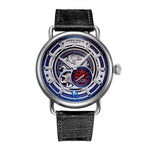 ARIES GOLD AUTOMATIC ROCKY LIMITED EDITION INVINCIBLE SILVER STAINLESS STEEL G 9013 S-W LEATHER STRAP MEN'S WATCH - H2 Hub Watches