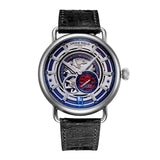 ARIES GOLD AUTOMATIC ROCKY LIMITED EDITION INVINCIBLE SILVER STAINLESS STEEL G 9013 S-W LEATHER STRAP MEN'S WATCH - H2 Hub Watches