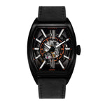 ARIES GOLD AUTOMATIC INFINUM CRUISER G 9018 BK-BK BLACK LEATHER STRAP MEN'S WATCH - H2 Hub Watches