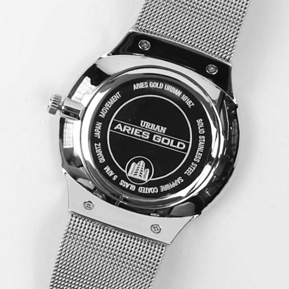 ARIES GOLD MULTIFUNCTION QUARTZ STAINLESS STEEL TRAVELLER G 1016Z S-BK MEN'S WATCH - H2 Hub Watches