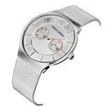 ARIES GOLD MULTIFUNCTION QUARTZ STAINLESS STEEL G 1016Z S-S MEN'S WATCH - H2 Hub Watches