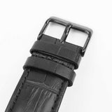 ARIES GOLD URBAN KENSINGTON BLACK STAINLESS STEEL G 101 BK-BKG LEATHER STRAP MEN'S WATCH - H2 Hub Watches