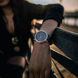 ARIES GOLD URBAN KENSINGTON ROSE GOLD STAINLESS STEEL G 101 RG-CF BROWN LEATHER STRAP UNISEX'S WATCH